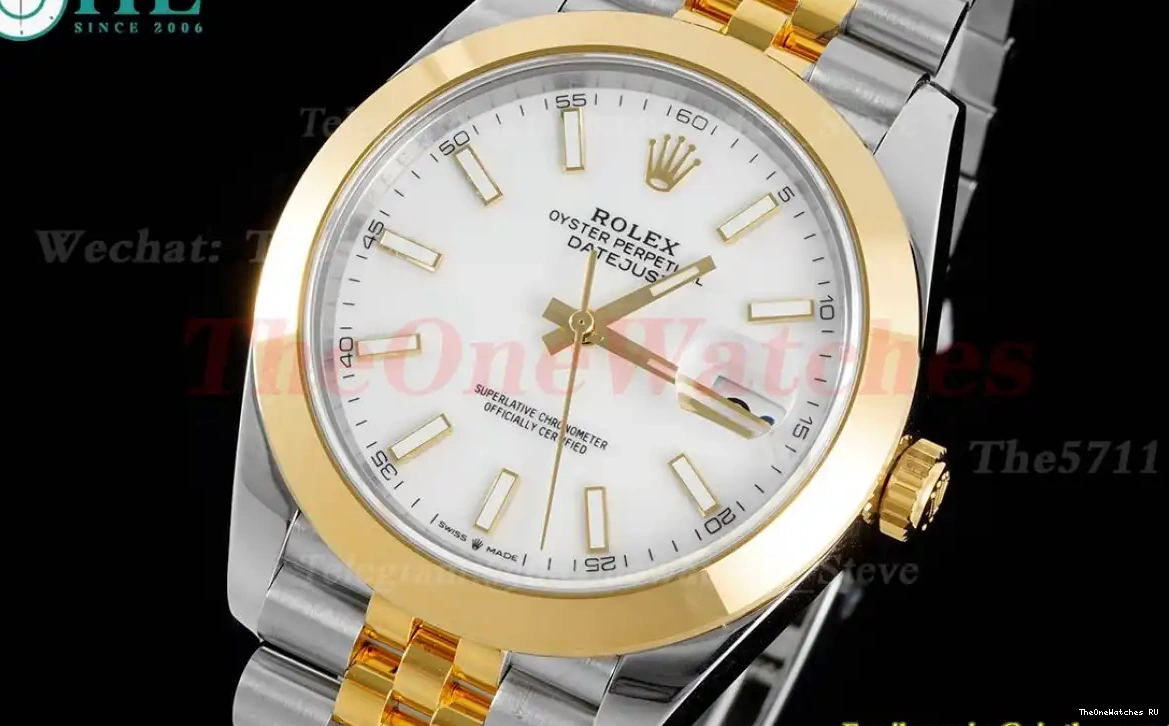 Datejust King 41mm Stk YG 904L White Jubilee VR3235 126303 SS 0626